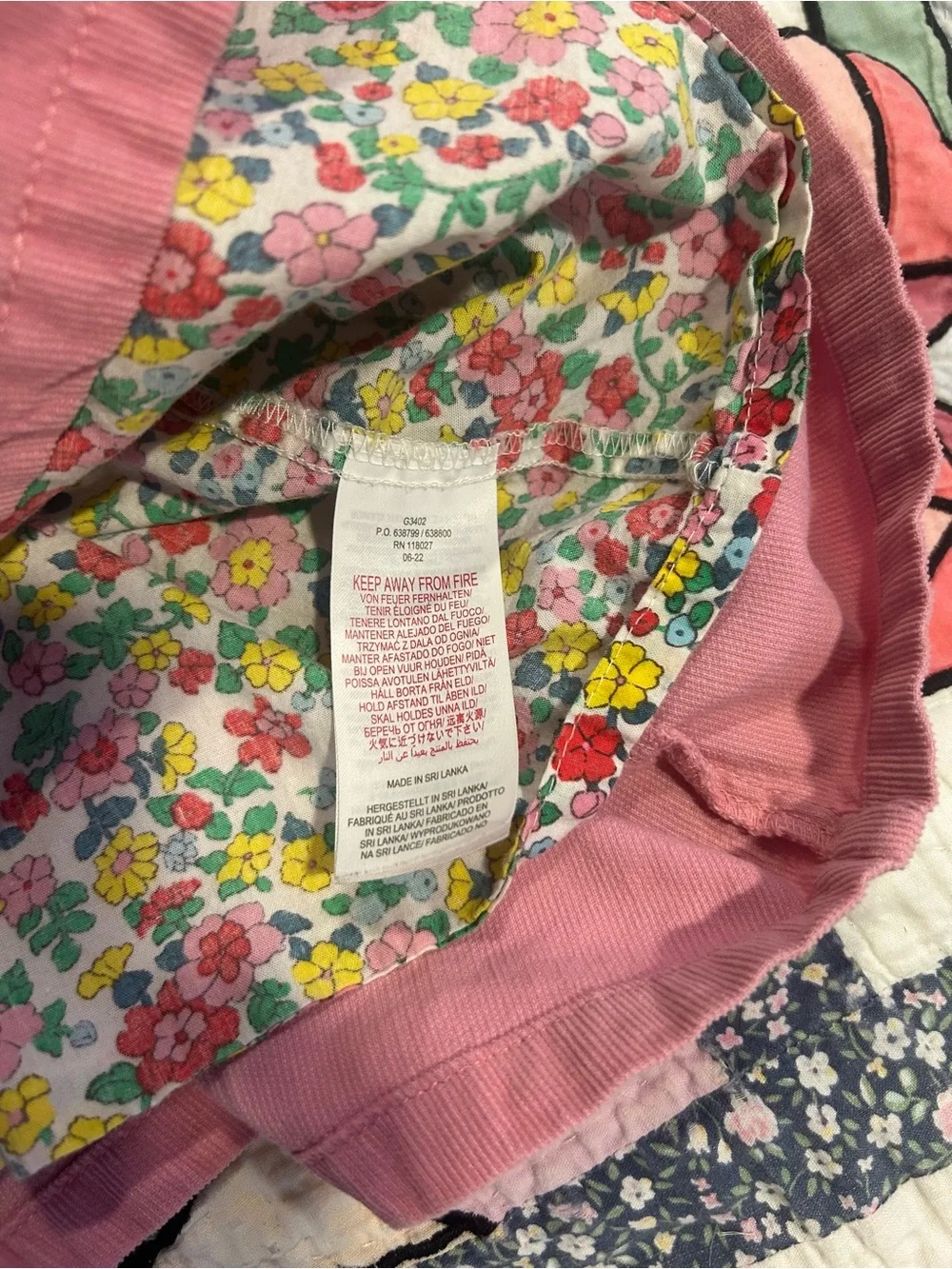 Mini Boden Pink Corduroy Pinafore Dress 6-7Y Floral Ruffle EUC